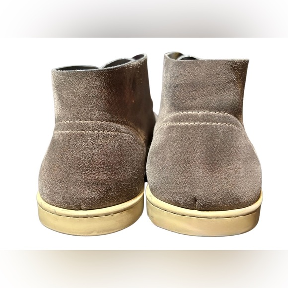 Salvador Ferragamo Men's Taupe Suede Chukka Boots - Picture 2 of 7